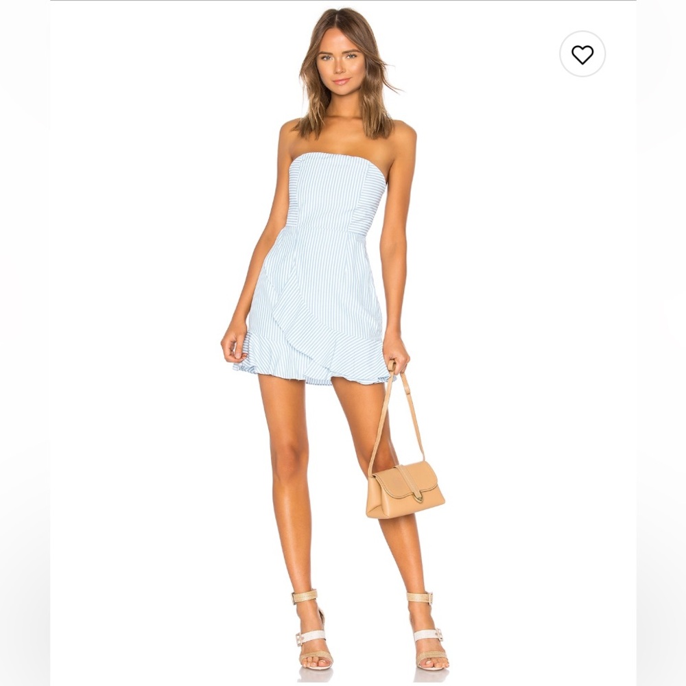 Superdown Rosalie Stripe Ruffle Dress from Revolve